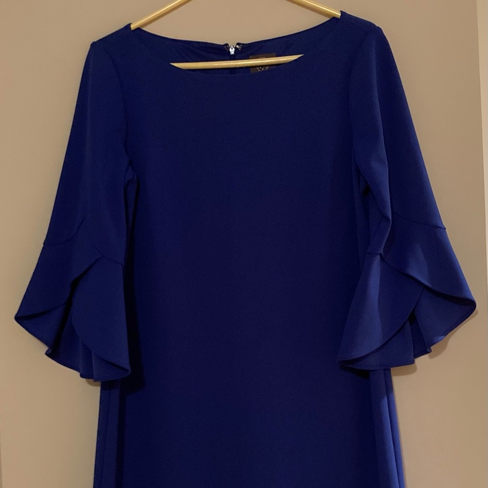 Vince Camuto Royal Blue Lined Dress size 10